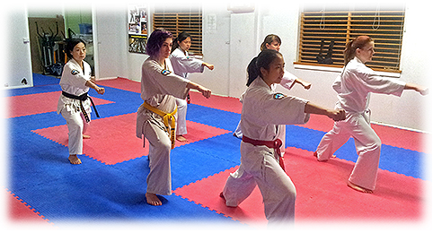 Women's kata practice